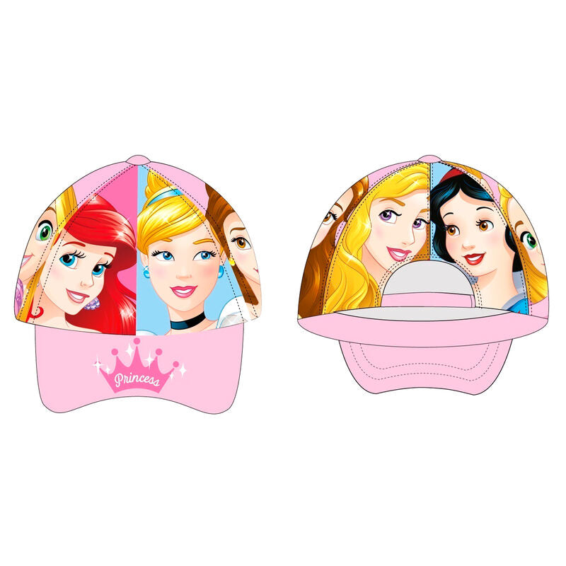 Casquette Disney Princess avec impression intégrale colorée, taille 51-53cm, vue de face