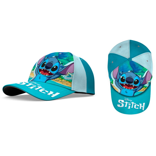 Vue latérale de la casquette Stitch KIDS LICENSING montrant la qualité du tissu
