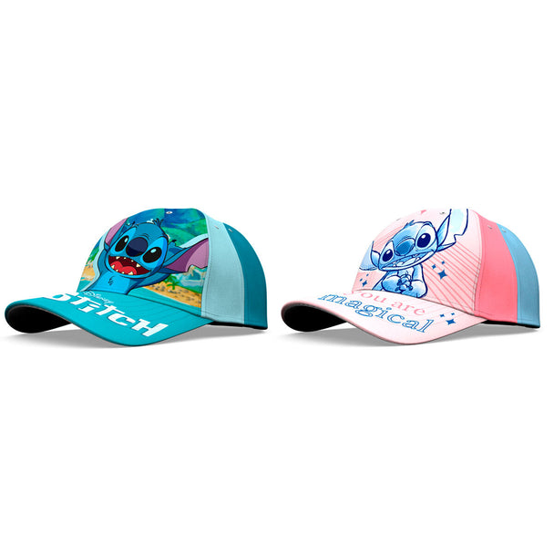 Casquette Disney Stitch KIDS LICENSING vue de face en coton blanc taille 52-54