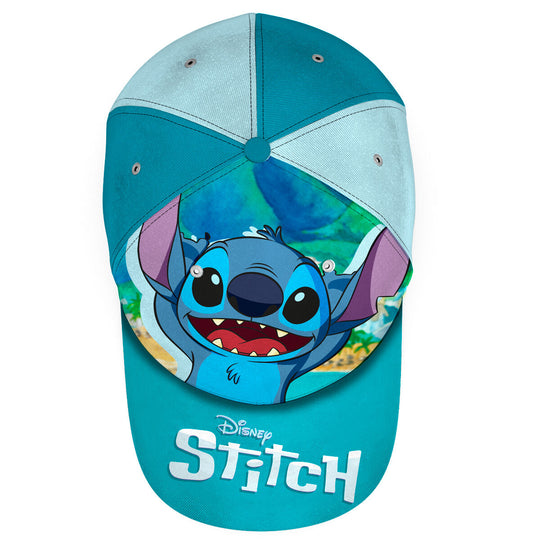 Ensemble de 7 images présentant différentes vues de la casquette Disney Stitch