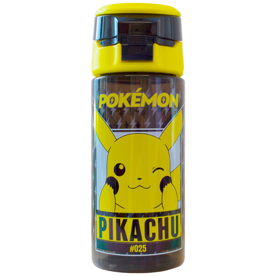 Détail du bouchon sécurisé de la gourde Pikachu en Tritan transparent jaune