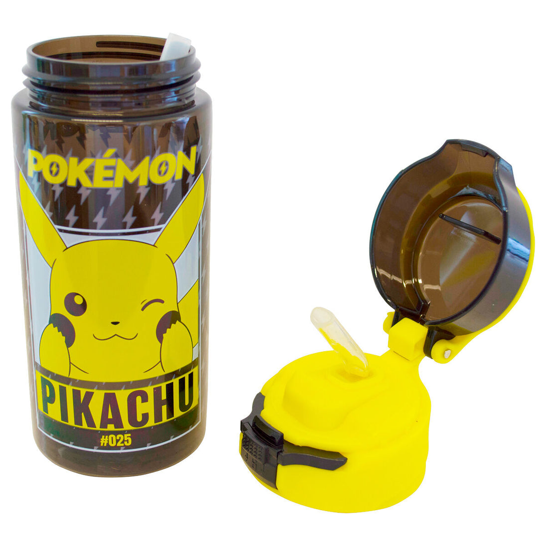 Gourde Pokémon Pikachu 500ml ouverte montrant l’intérieur propre et sans BPA