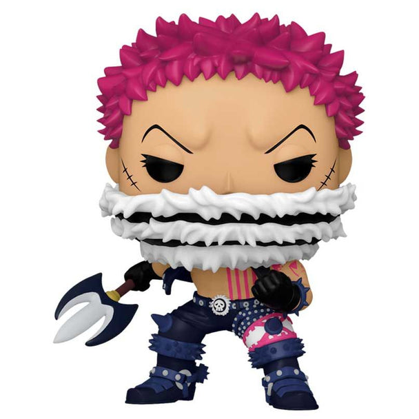 Figurine Funko POP Katakuri de One Piece en vinyle, hauteur 9 cm, présentée dans sa boîte cadeau officielle.