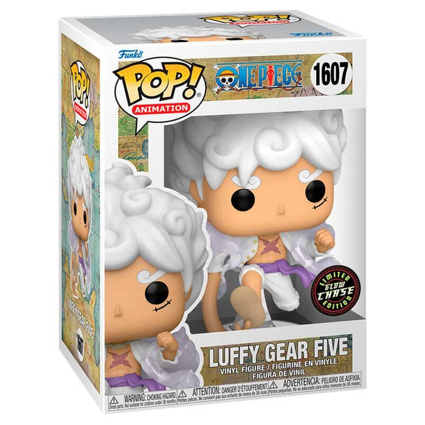 Vue de face de la figurine Luffy Gear Five Funko POP avec détails colorés et expression dynamique