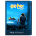 Pin's Hogwarts, planche d'autocollants et bloc-notes London Express présentés dans le coffret collector Harry Potter