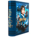 Vue du coffret collector Harry Potter et la Pierre Philosophale avec boîte métallique élégante et accessoires visibles