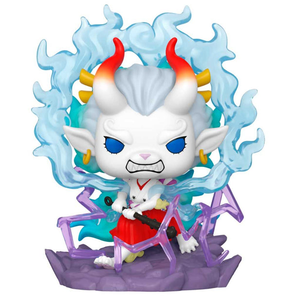 Figurine POP Deluxe Yamato One Piece FUNKO montrant le profil avec accessoires et finition soignée