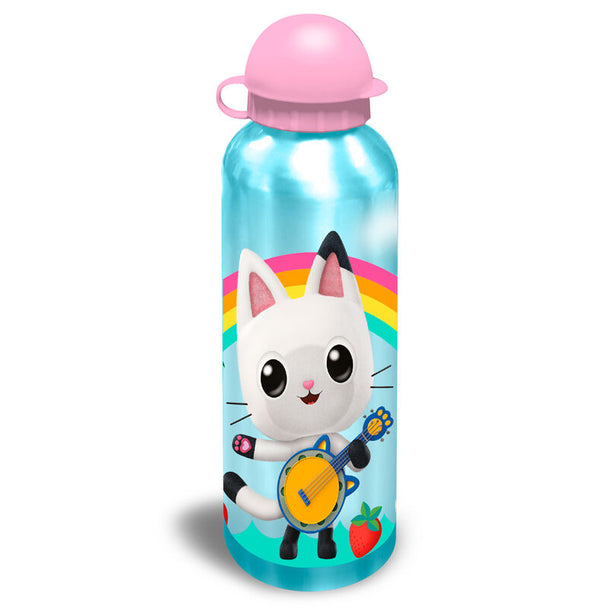 Détail de la bouteille en aluminium 500ml du set Gabbys Dollhouse avec logo Kids Licensing
