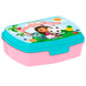 Vue intérieure de la lunch box Gabbys Dollhouse montrant l’espace de rangement de 22,5x21x7 cm