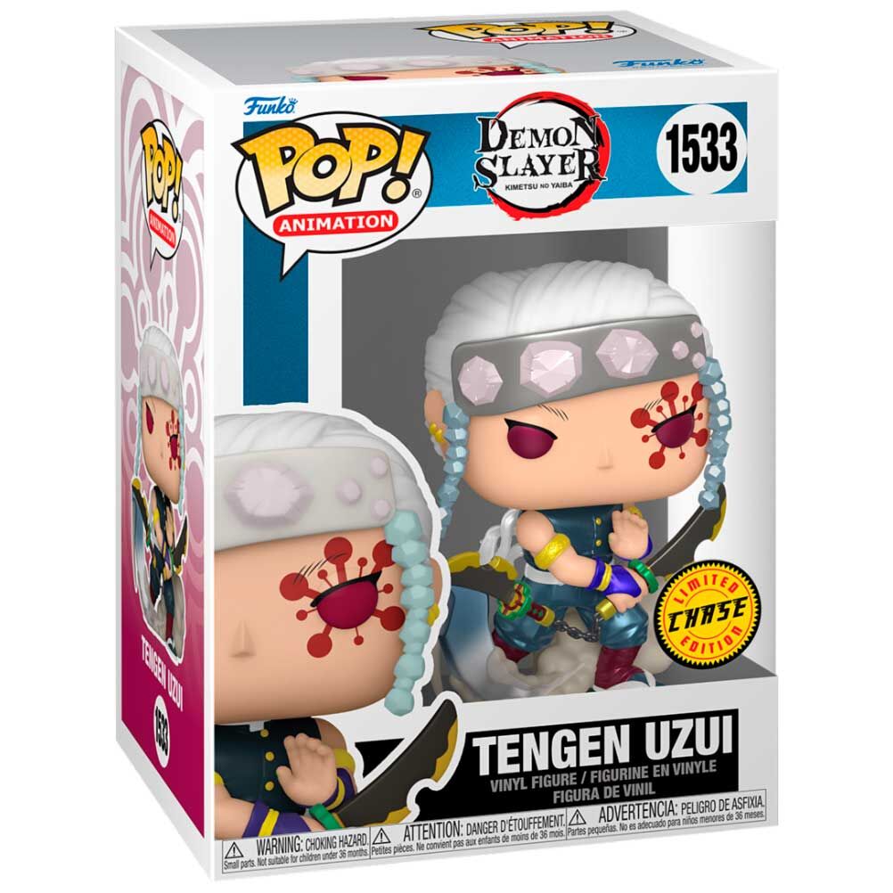 Version Chase exclusive de la figurine Funko POP Tengen Uzui avec finition spéciale brillante