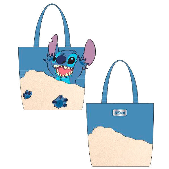 Vue détaillée du sac tote bag Stitch signé DIFUZED avec poignées solides et design vibrant