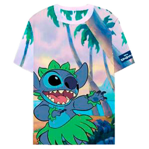 Vue de dos du t-shirt femme Disney Lilo & Stitch montrant la qualité du tissu et la coupe féminine