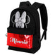 Détail des bretelles ajustables et du tissu résistant du sac à dos Disney Minnie Sparkle KARACTERMANIA