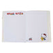 Détail du carnet Hello Kitty avec appliqués et imprimés en faux denim sur cuir vegan Loungefly