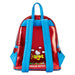 Détail des impressions et embossages colorés sur le cuir vegan du sac à dos Hello Kitty 50e Anniversaire
