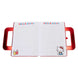 Packaging original du carnet Loungefly Hello Kitty 50 ans avec illustrations imprimées et notes adhésives