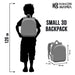 Image du dos du sac à dos Stitch avec bretelles rembourrées et doublure intérieure