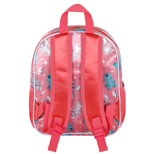 Vue latérale du sac à dos avec poche en filet pour bouteille ou petits objets