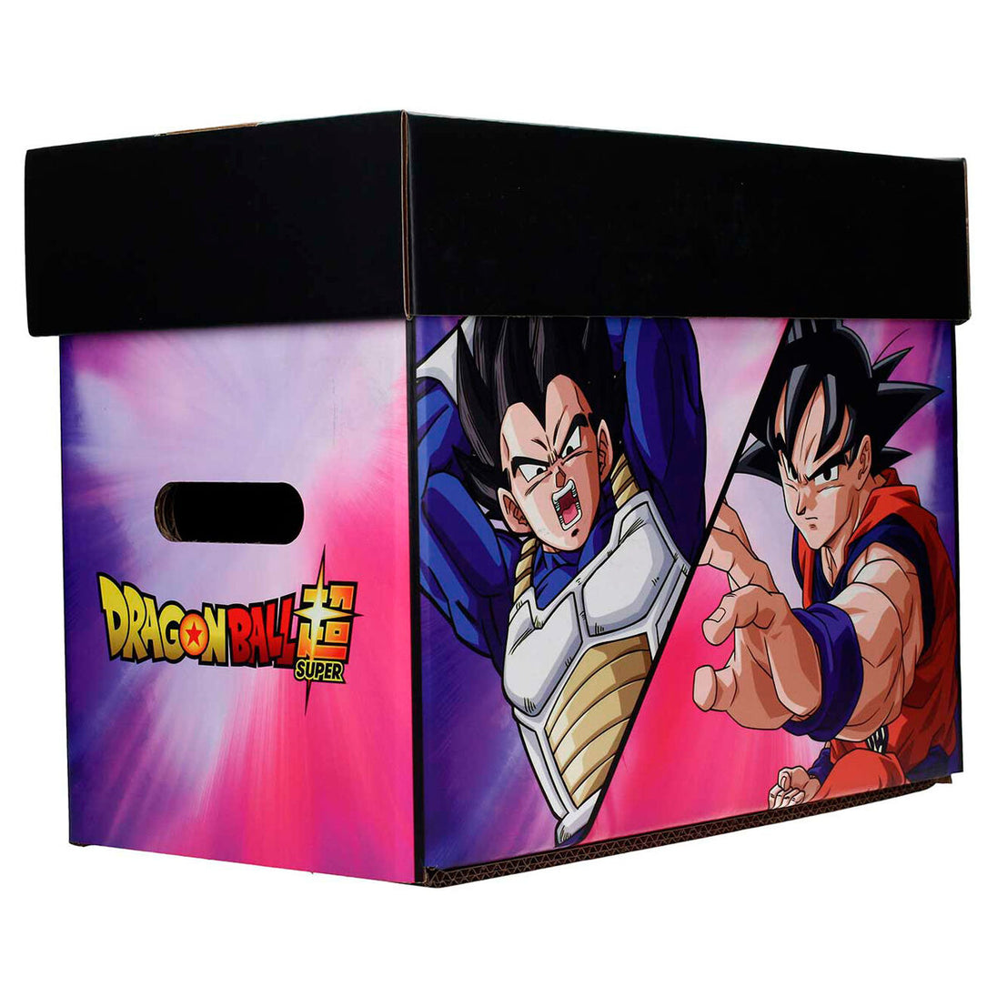 Boîte de rangement Dragon Ball SD TOYS pliée dans un sac plastique, vue détaillée du design unique.