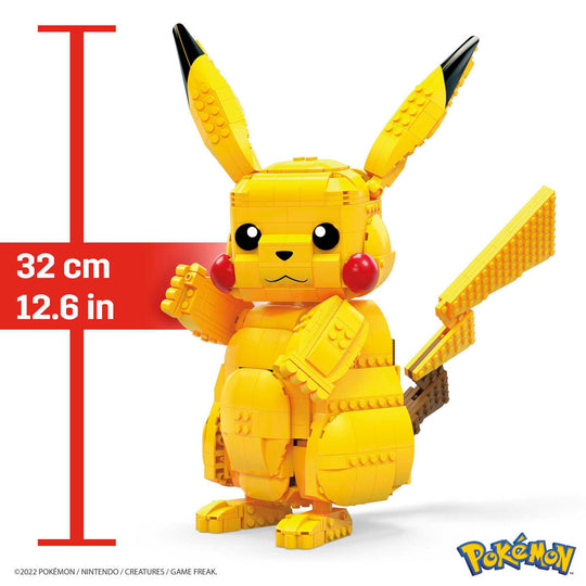Détail des briques de construction robustes utilisées pour le Pikachu MEGA Construx