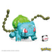 Image montrant la compatibilité des blocs Bulbasaur MEGA Construx avec d'autres marques de construction.