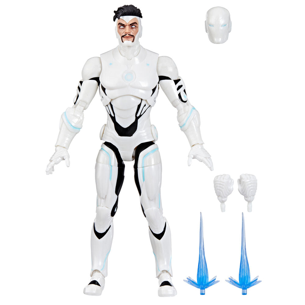 Vue de profil gauche de la figurine articulée Superior Iron Man 15cm avec détails de l'armure