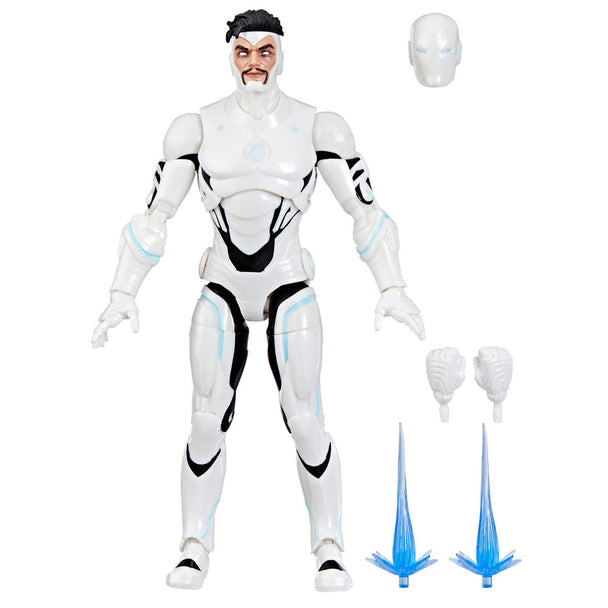Vue de profil gauche de la figurine articulée Superior Iron Man 15cm avec détails de l'armure