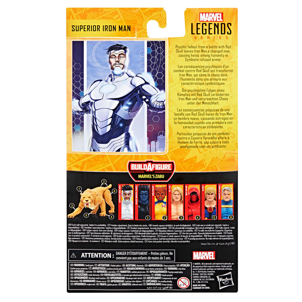 Zoom sur la finition détaillée de l'armure et des articulations de la figurine Superior Iron Man