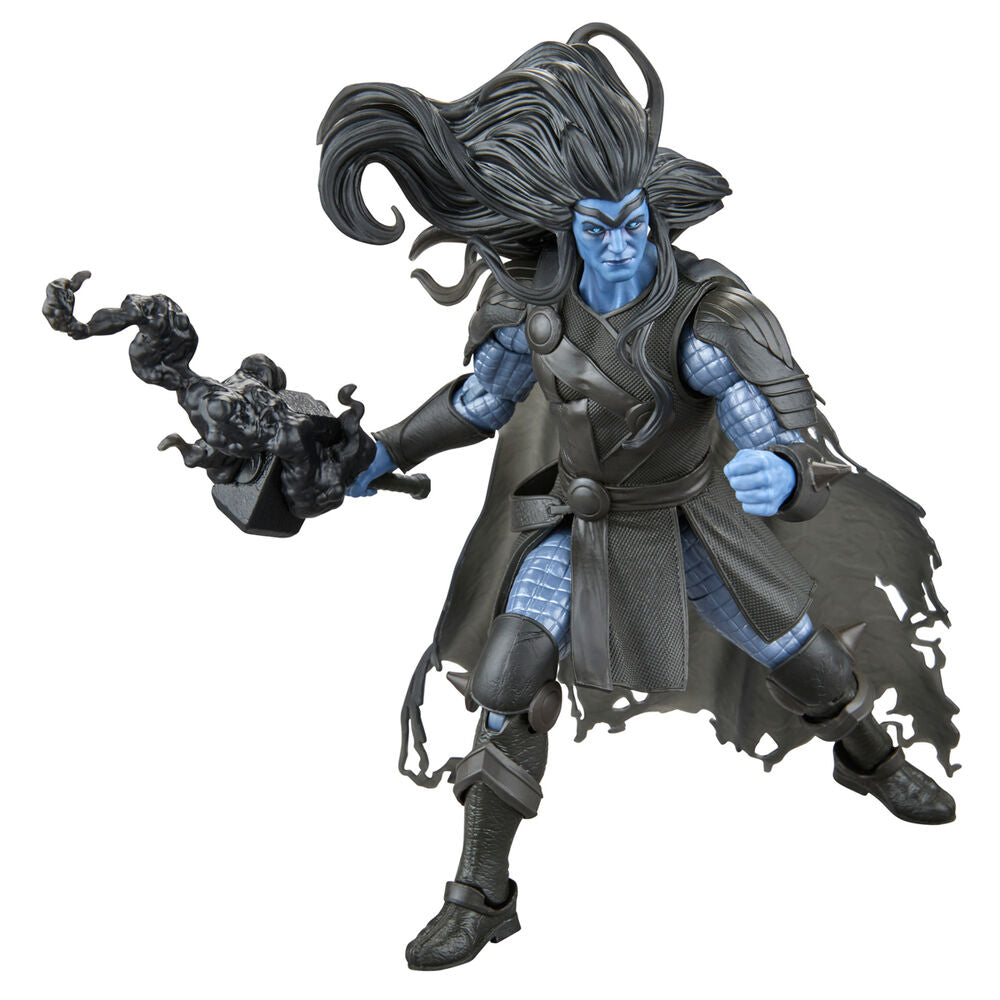 Vue latérale de la figurine Black Winter Thor avec accessoires inclus Marvel Legends