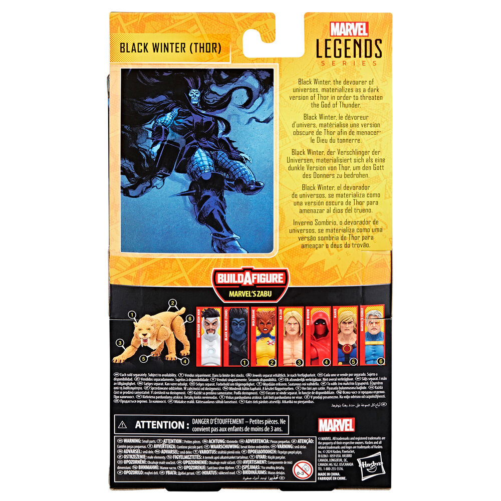Figurine Black Winter Thor Marvel Legends avec détails du costume et armure sombre