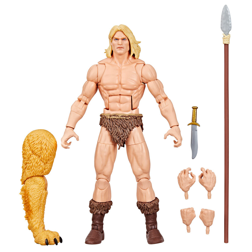 Vue rapprochée de la tête articulée de la figurine Ka-Zar HASBRO