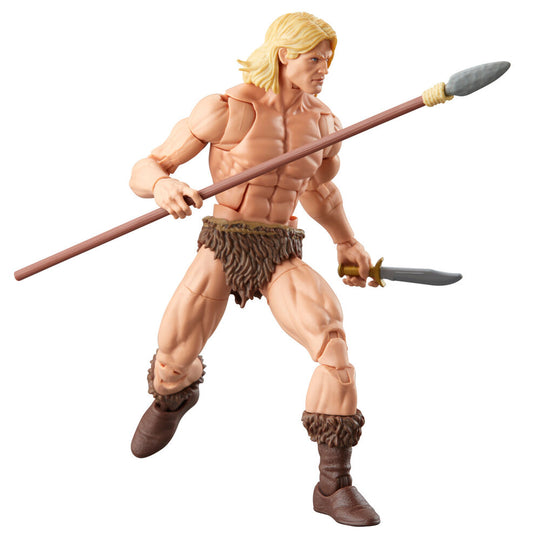 Profil latéral de la figurine Ka-Zar 15cm montrant les détails sculptés