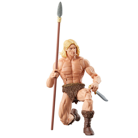 Vue arrière de la figurine Ka-Zar Marvel Legends avec détails du dos