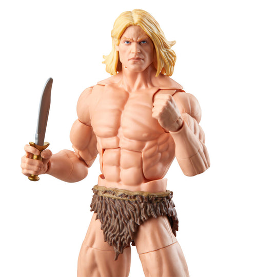 Figurine Ka-Zar Marvel Legends en pose d'action avec lance levée