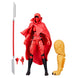 Vue rapprochée de la tête détaillée de la figurine Red Widow HASBRO