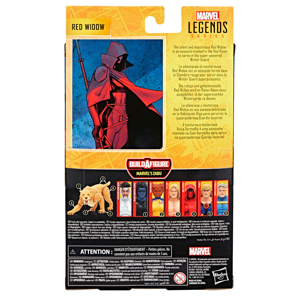 Packaging officiel HASBRO de la figurine Red Widow Marvel Legends