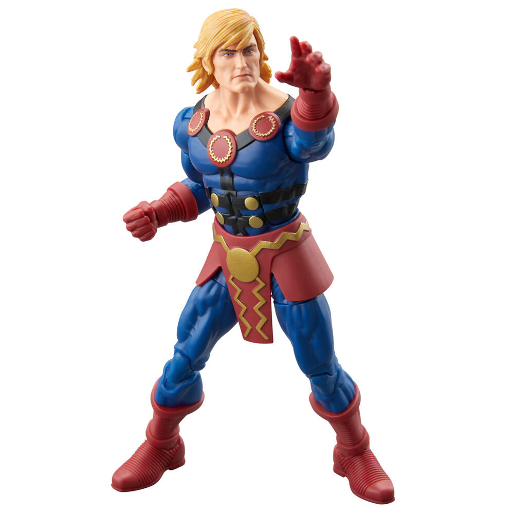 Ikaris Marvel Legends en pose dynamique avec accessoires inclus à côté