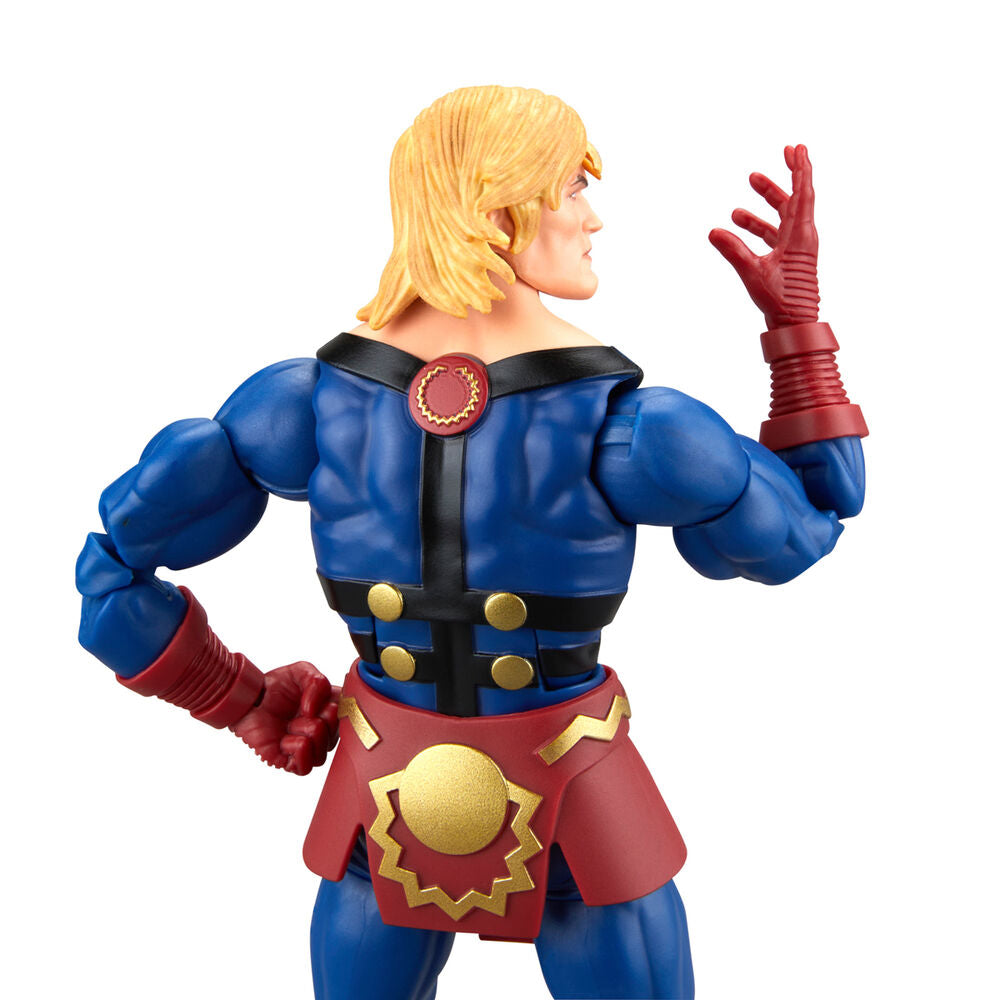 Comparaison de la figurine Ikaris Marvel Legends avec une règle pour taille