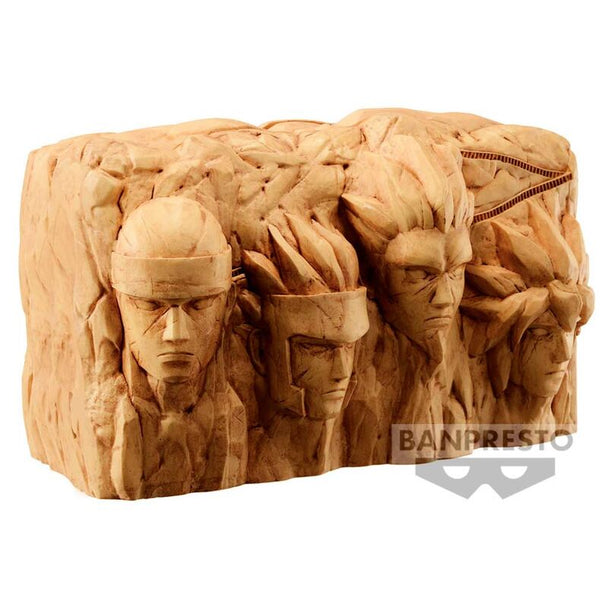 Vue latérale de la figurine Hokage Rock Naruto Shippuden signée BANPRESTO