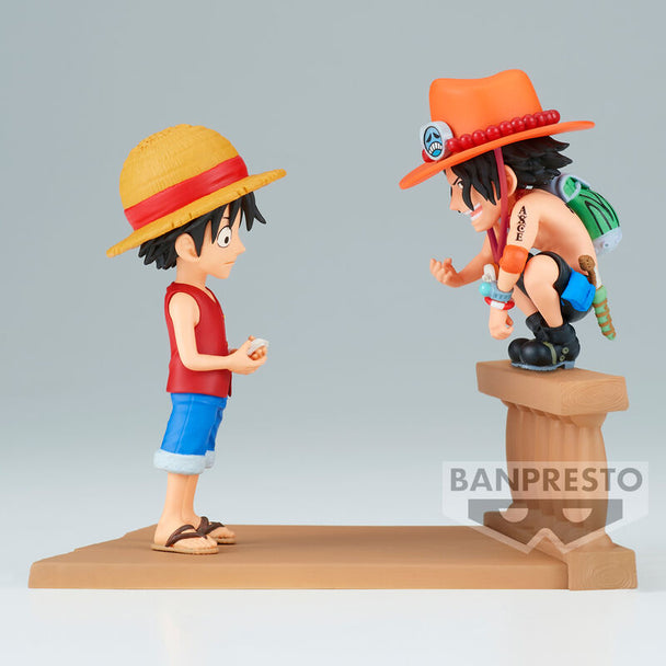 Zoom sur la figurine BANPRESTO One Piece 8cm montrant les expressions des personnages