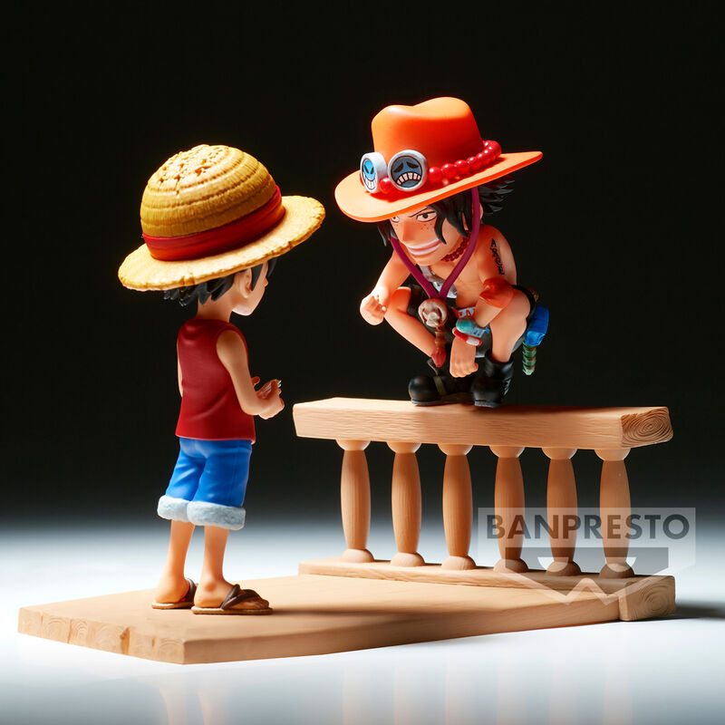 Packaging original BANPRESTO de la figurine One Piece Monkey D Luffy & Portgas D Ace