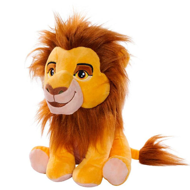 Peluche Mufasa Disney Le Roi Lion 25cm vue de face avec détails réalistes
