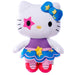 Peluche Hello Kitty Super Style posée sur un fond blanc, taille 20cm