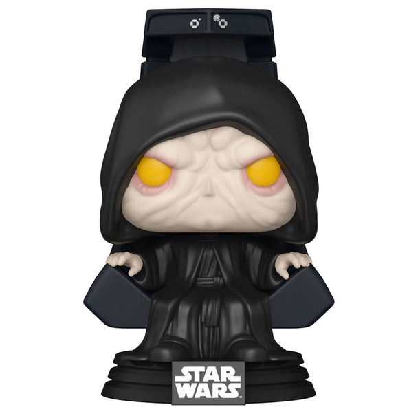 Figurine POP exclusive FUNKO représentant l'Empereur Palpatine de Star Wars en position menaçante