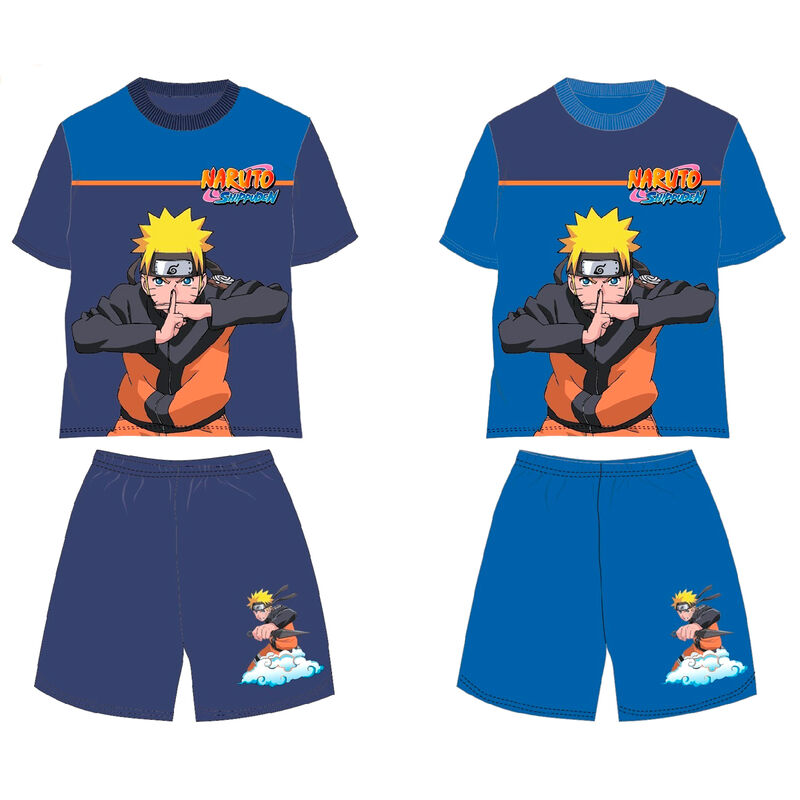 Ensemble enfant Naruto assorti de la marque PIERROT disponible en plusieurs tailles, présenté sur fond blanc.