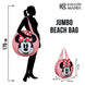 Détail du sac de plage Disney Minnie montrant la texture et les finitions de qualité