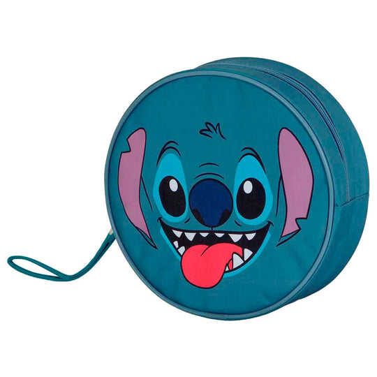 Vanity case Stitch Disney KARACTERMANIA vu de face avec fermeture éclair visible sur fond blanc