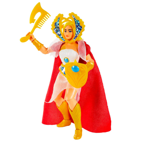 Figurine She-Ra avec épée et cape, articulée, collection Masters of the Universe Origins.