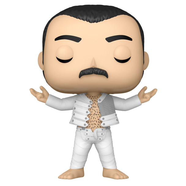 Figurine Funko POP de Freddie Mercury en vinyle de 9 cm avec sa boîte cadeau officielle FUNKO