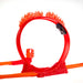 Vue d’ensemble du set Hot Wheels Flame Stunt Pack avec voiture et éléments de piste enflammés